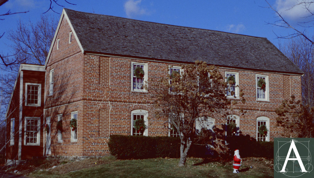 Samuel Chase House following the removal of its scored render